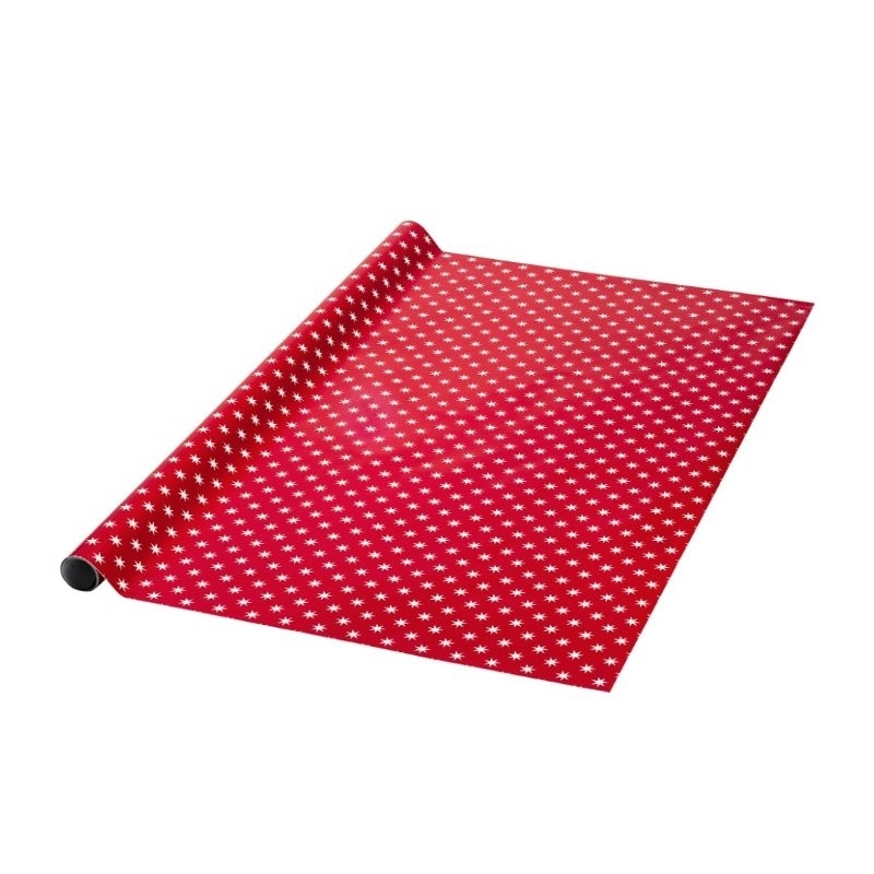 

Kertas Kado Natal 4M X 1M Motif Bintang All Star Warna Merah Cerah