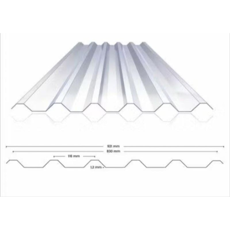 Alderon transparan 830 panjang 6meter
