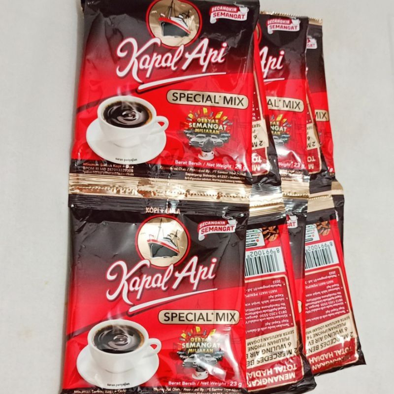 

Kopi kapal api spesial mix 23gr 19500/renteng isi 10pcs