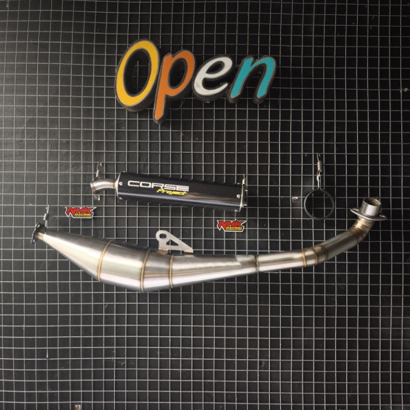 Knalpot Fizr F1zr Standar Racing Corse Project Carbon Suara Garing Stainless Anti Karat