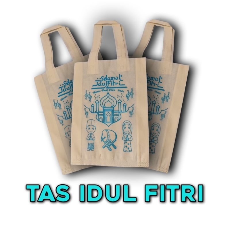 

(Lusinan) Tas Hampers 30x40 Lebaran Goodie Bag Tas Spunbond (Masjid/Orang) Isi (12 PCS)