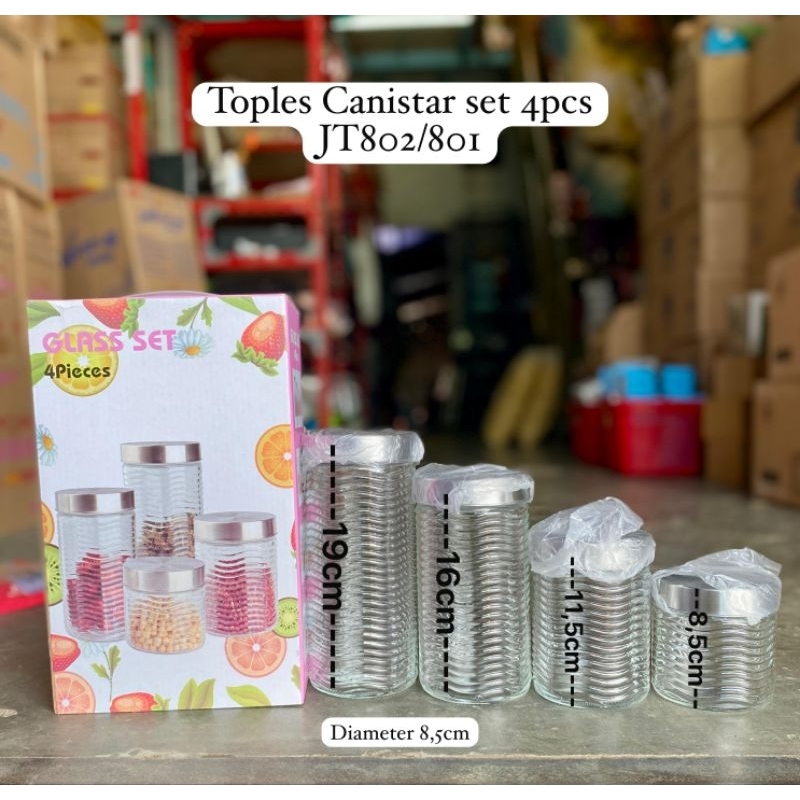 TOPLES CANISTER GLASS SET