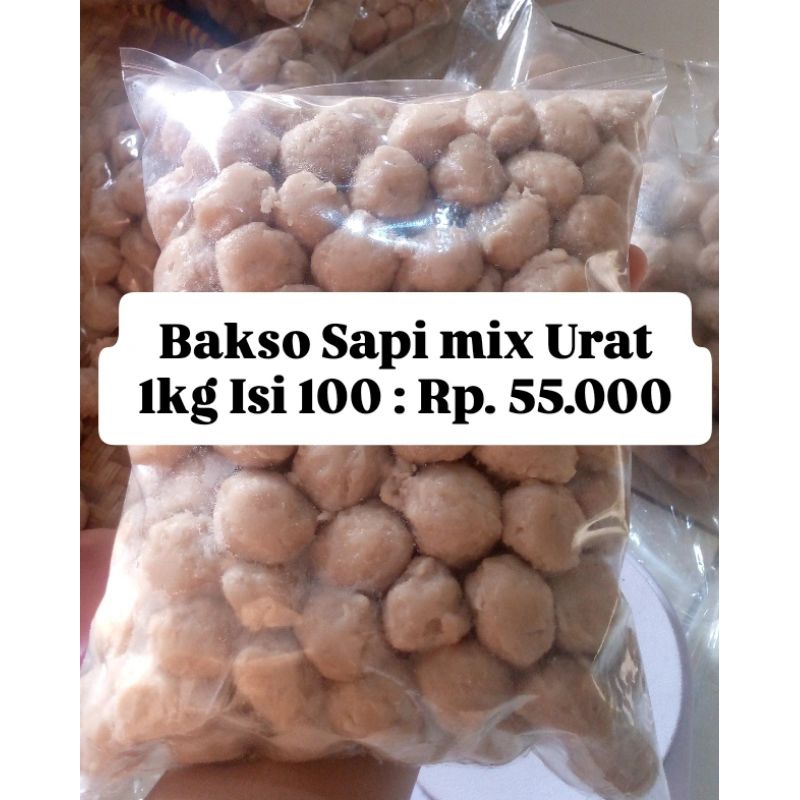 

Bakso Sapi Mix Urat Isi 100