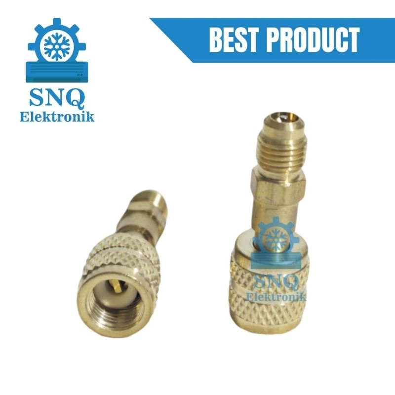 Konverter selang analizer dari R22 ke R32/R410 - Sambungan pentil selang analizer dari R22 menjadi R
