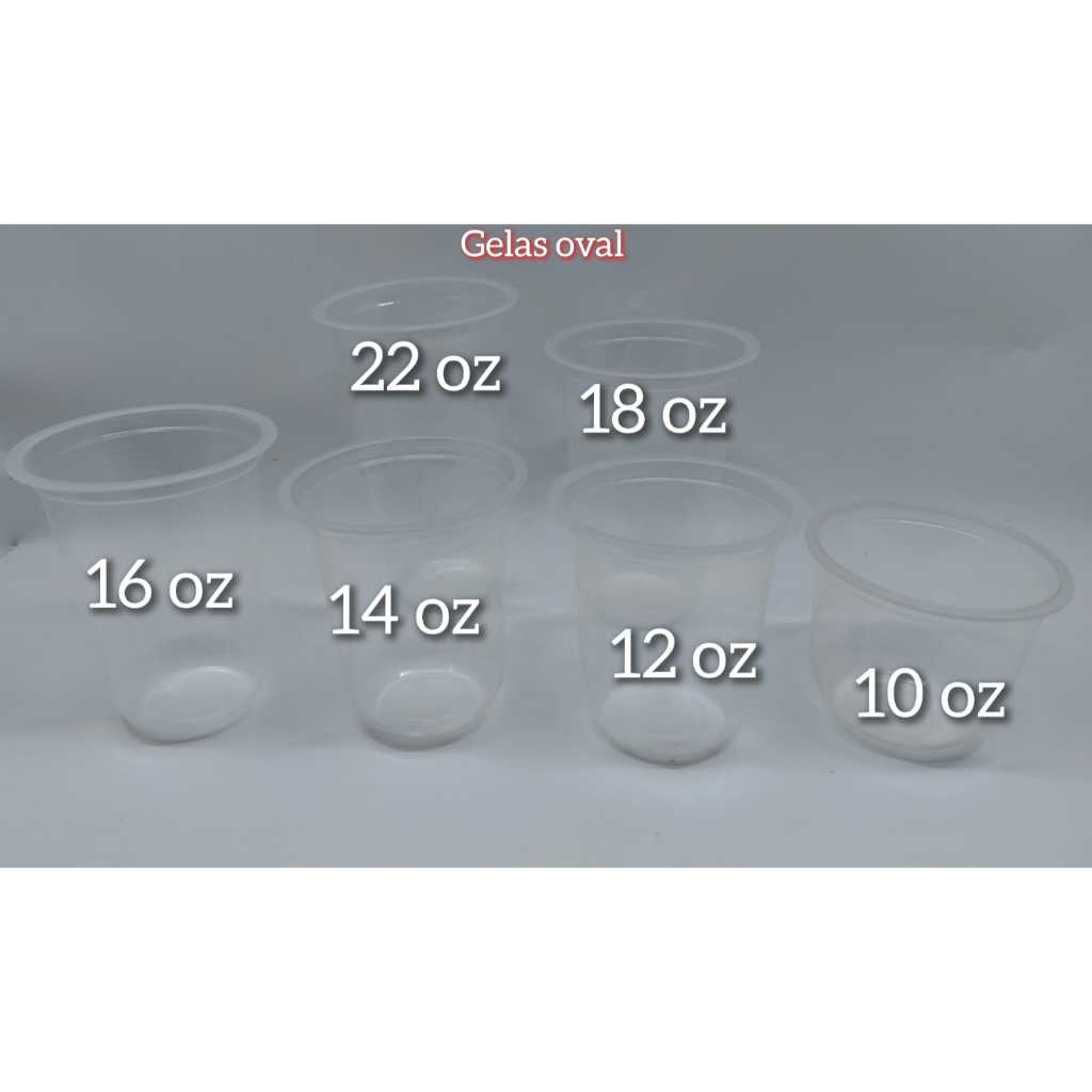 

Ukf5Pc6F4H (Kuliner.Kita) Gelas Plastik Oval 12Oz 14Oz 16Oz U Cup Pp Bulat (50Pcs) Tebal Higenis &