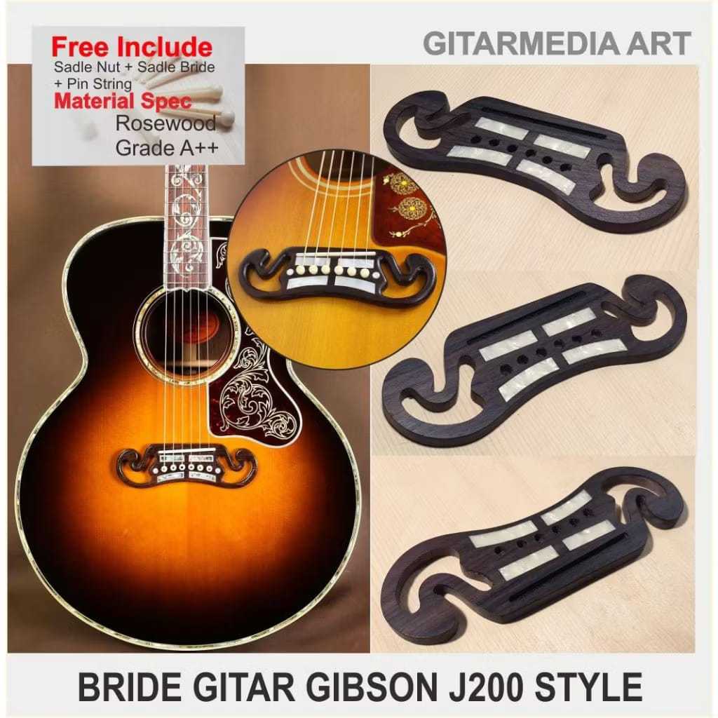 Bridge gitar gibson j200-jembatan gitar akustik gibson j200