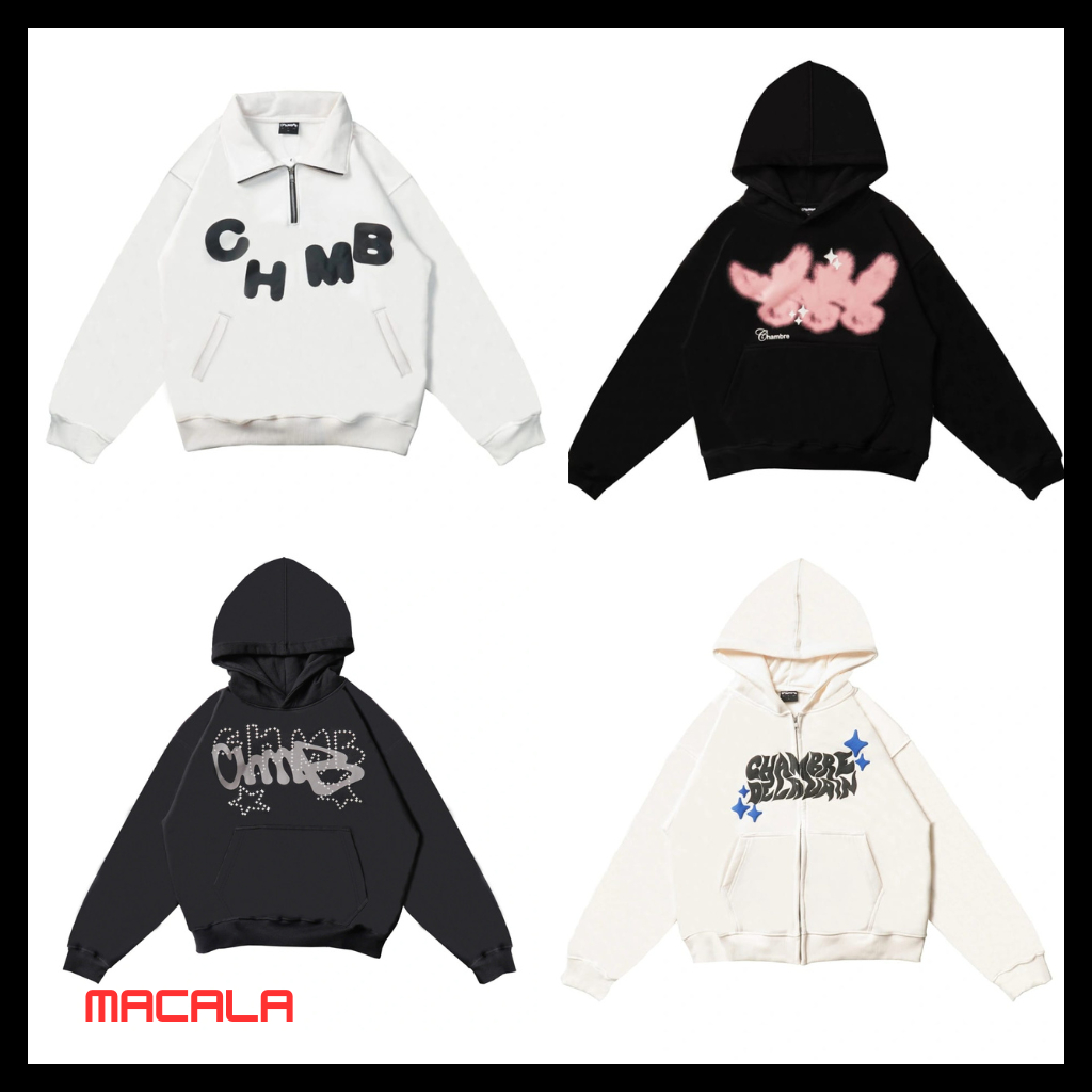 [Chambredelavain Original 100%] CHMB Basic/Collaboration Terbaru Hoodie-Halfzip-Longsleeves-Tshirt-O