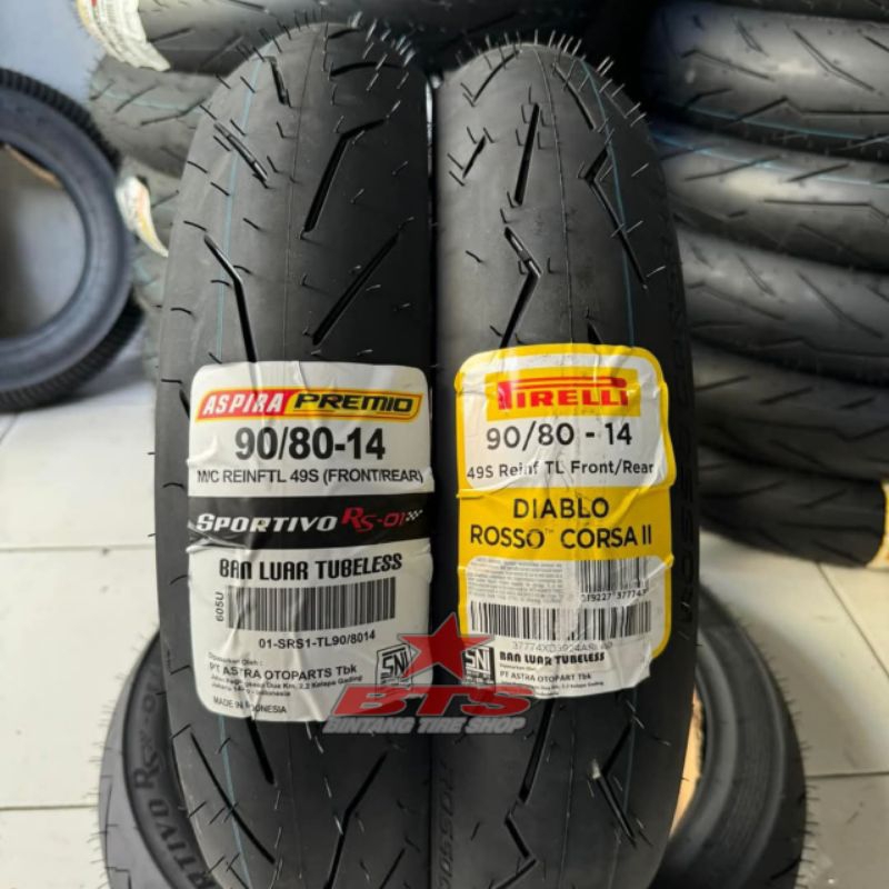 Ban 90/80-14 Soft Compound Ban Donat Ban Matic Tubles