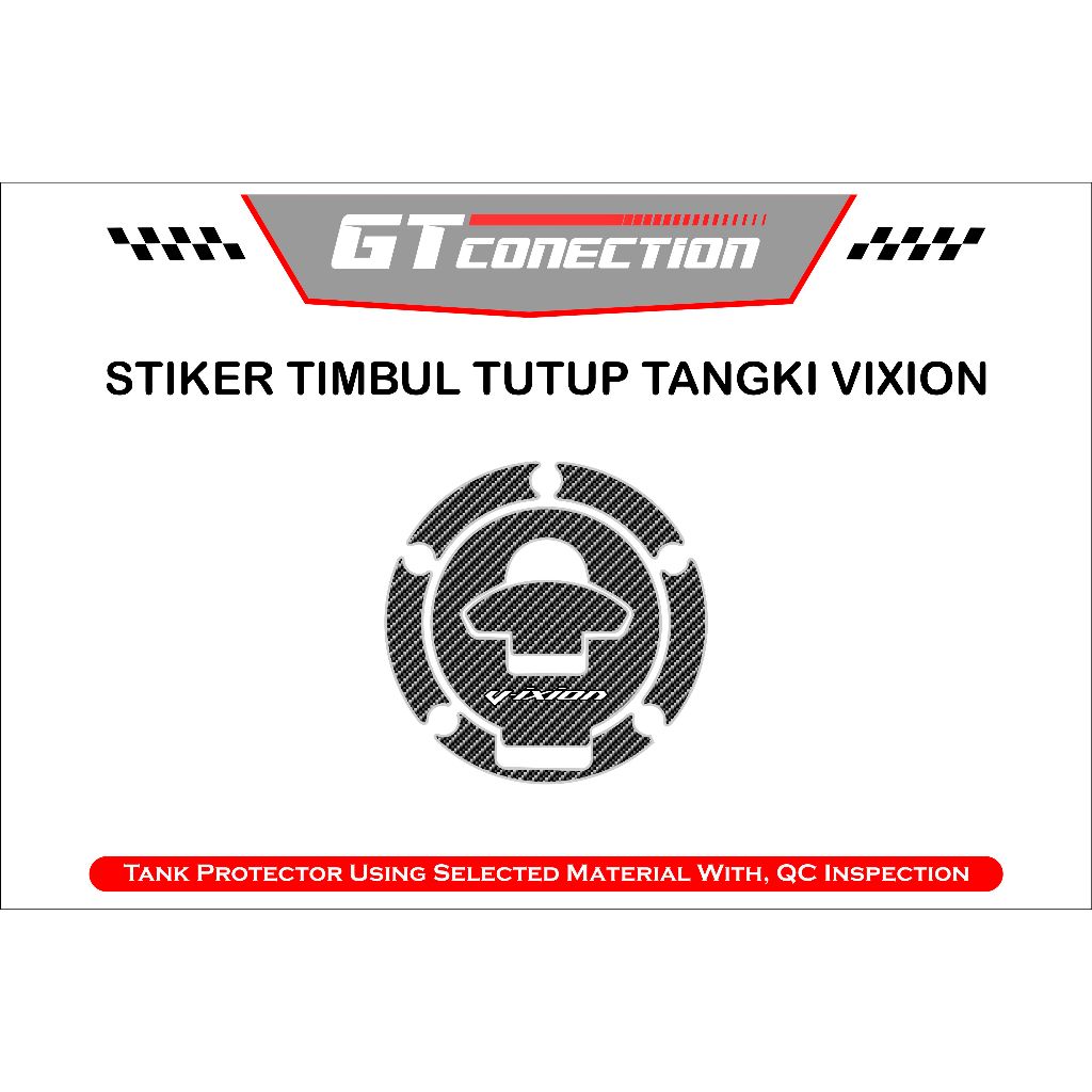 STIKER TIMBUL TUTUP BENSIN MOTOR VIXION / STIKER VIKSON / STIKER RESIN TUTUP BENSIN PIKSEN