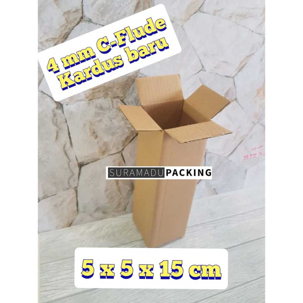 

Kardus box karton packing 5x5x15 cm Packing Polos dan Tebal 4mm C FLUDE