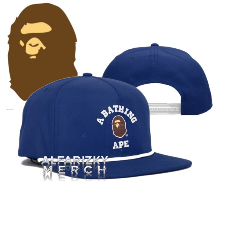 BAPE | Topi Snapback Classic - Topi Snapback Oldskool Klasik Casual - Rope Hat Cap Vintage Fashion P