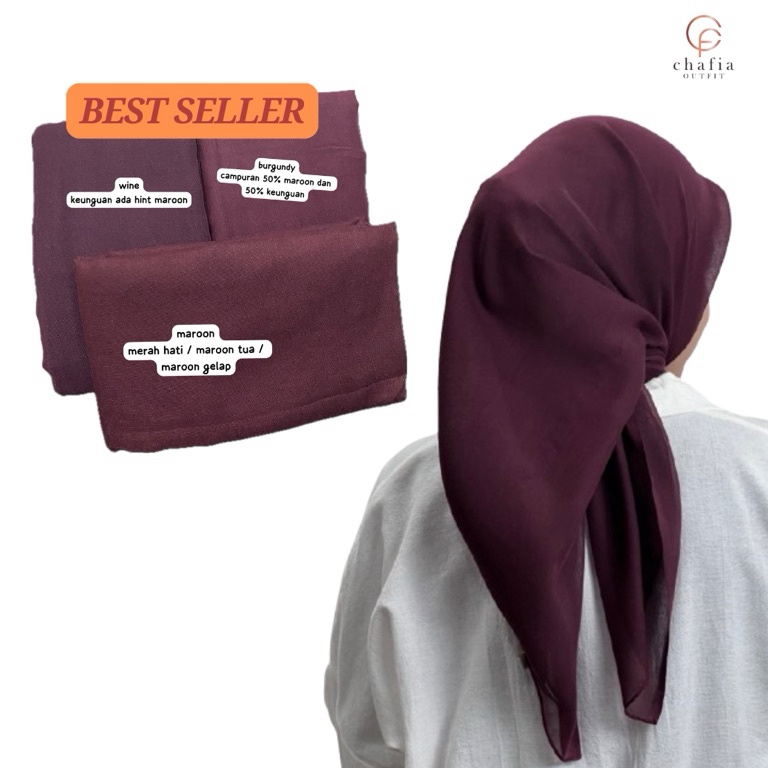 Best Seller Paris Jadul Premium  Paris Jadul Premium Polos  Kerudung Polos Segiempat  Kerudung bahan