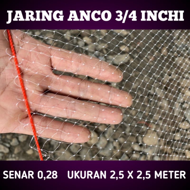 jaring tangkul ikan / hancau / jaring anco udang ukuran 2,5 meter persegi