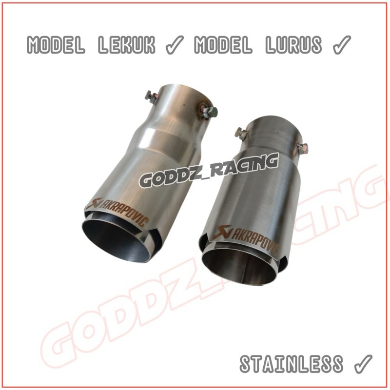 Knalpot Mobil Tailpipe Ujung Knalpot Variasi Sistem Baud Full Stainless Mobilio Brio Jazz All Avanza