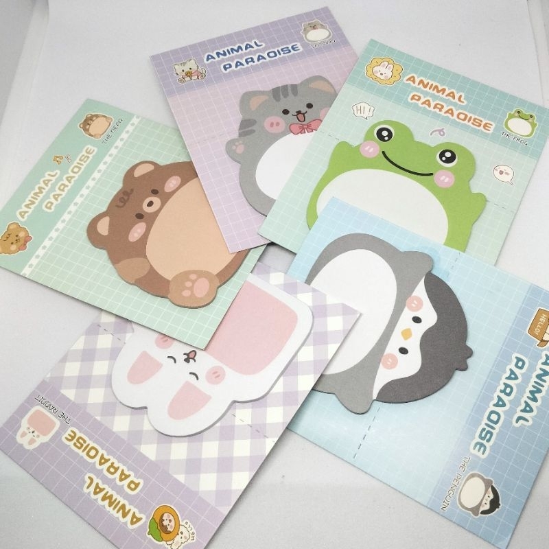 

Sticky Notes Motif Hewan Tempelan Kertas Catatan Memo Note Karakter Binatang Binatang Mini