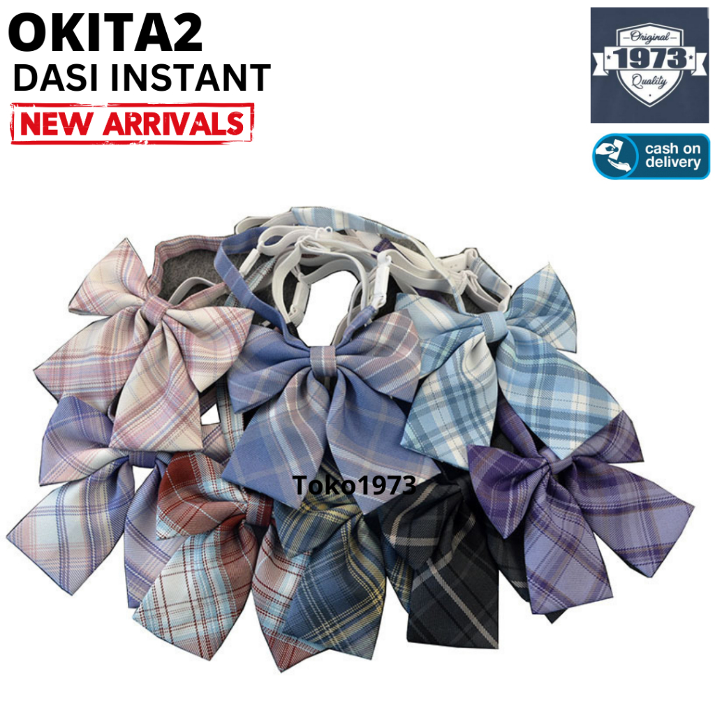 OKITA2 TIE DASI INSTANT DASI SEIFUKU JK uniform school dasi cosplay Japanese Korean Chinese