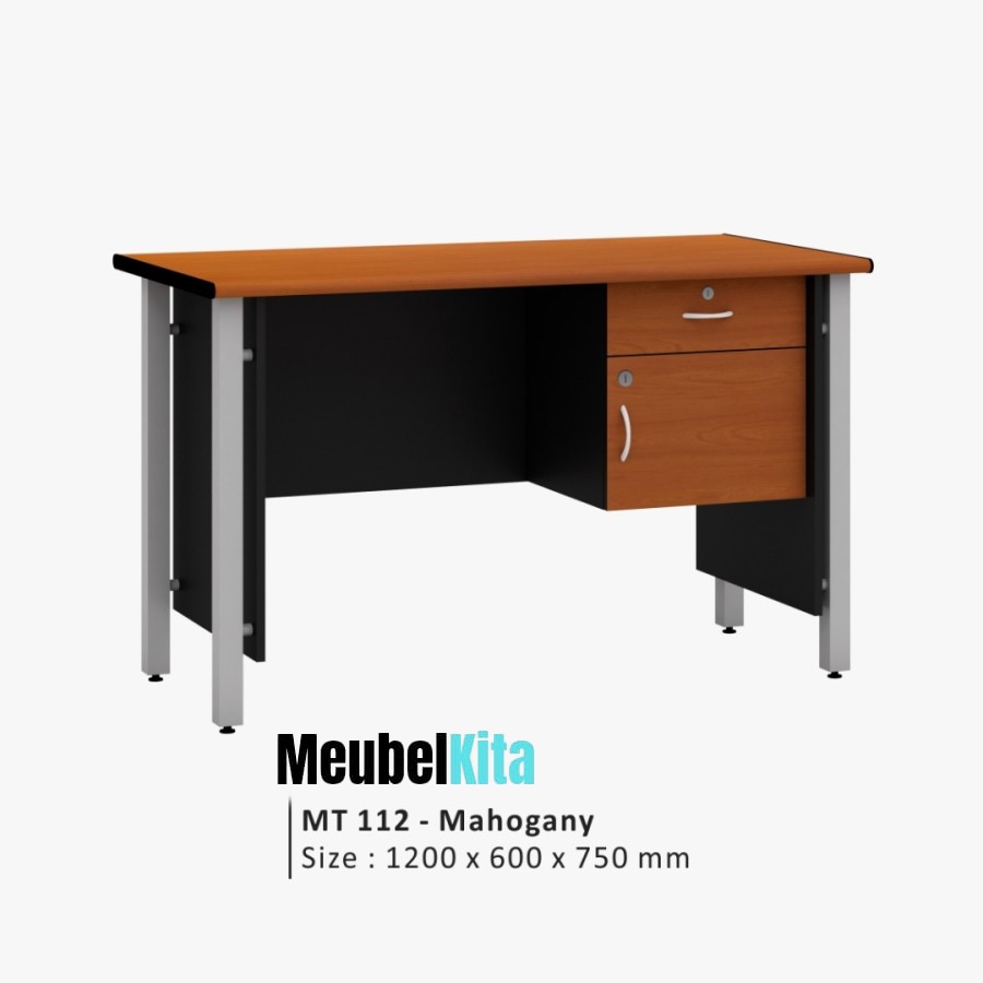 Meja Tulis Kaki besi Meja kantor 120 meja 1/2 biro kaki besi