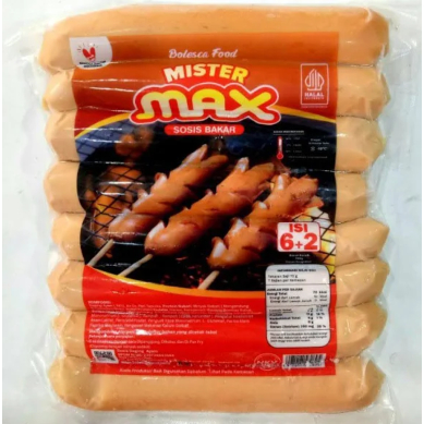 

Mister Max Sosis bakar Jumbo Ori 8 pcs 500 gr