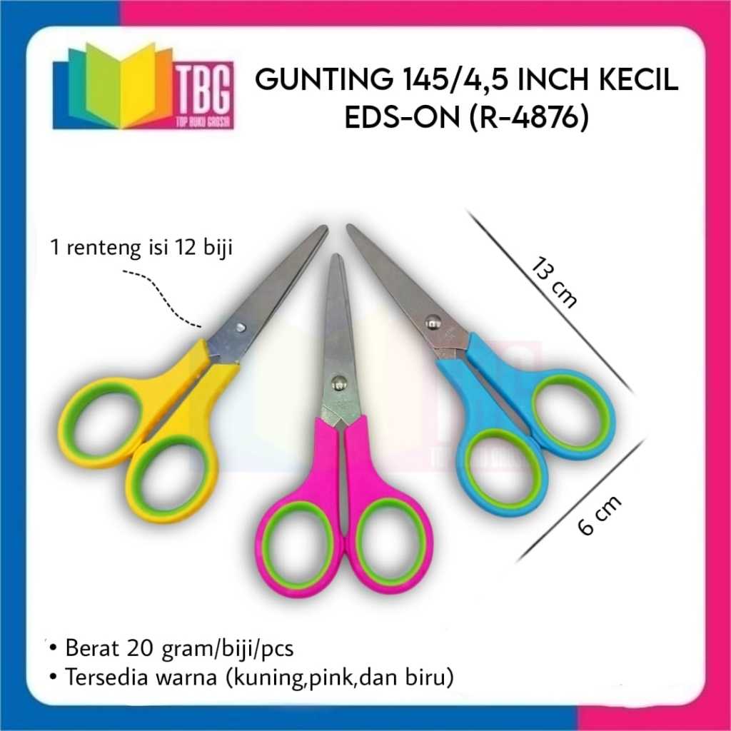 

1 PCS GUNTING 145/4.5INCH KECIL EDS-ON / GUNTING KECIL / PEMOTONG KERTAS (R-4876)