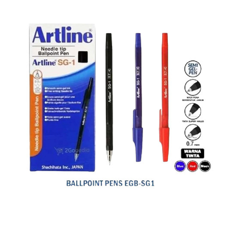 

PULPEN ARTLINE SG-1 0.7 HITAM/BIRU/MERAH