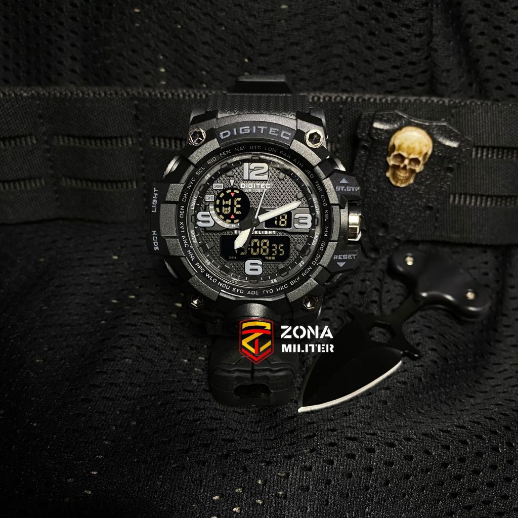 jam tangan ORIGINAL DIGITEC DUAL TIME kodel D