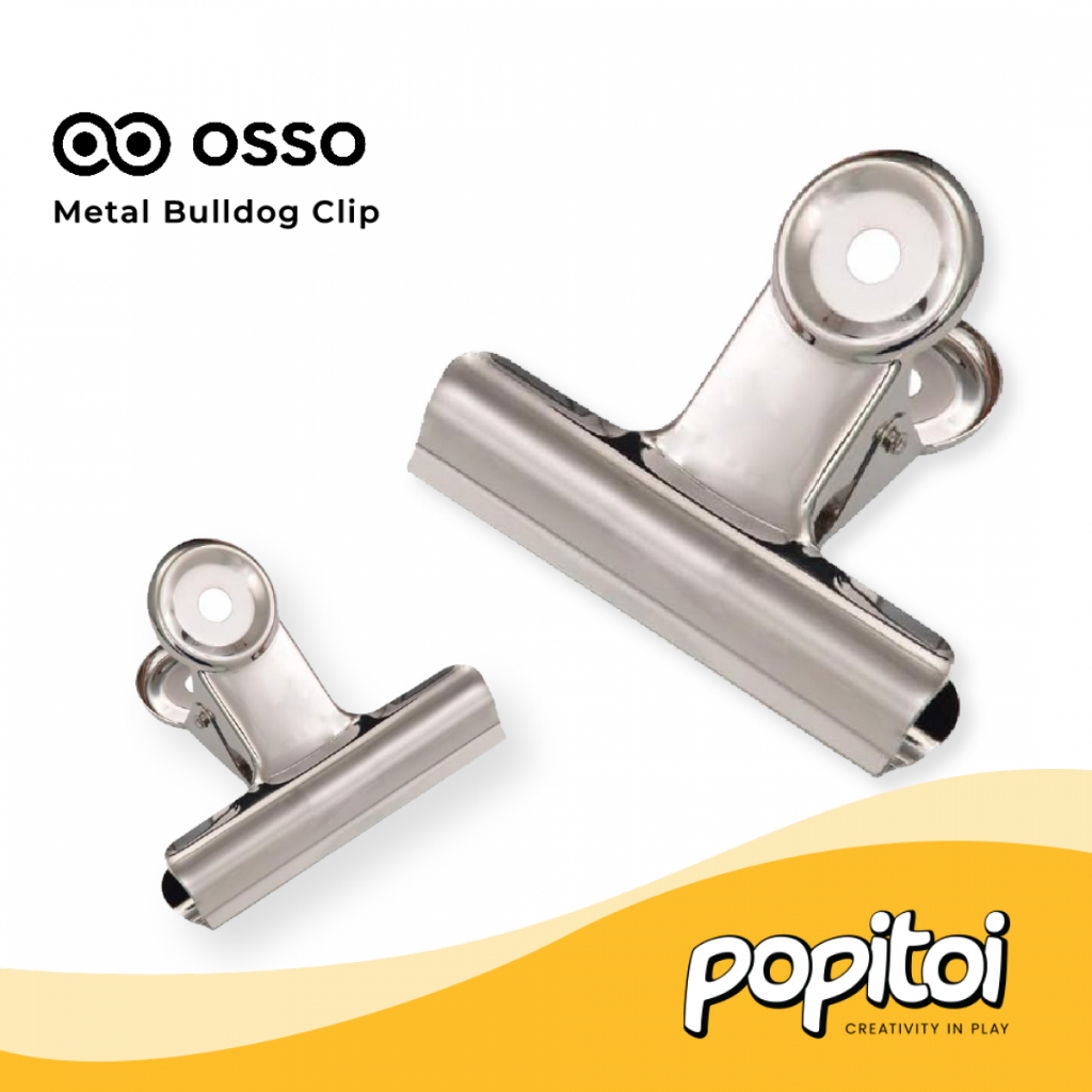 

OSSO Metal Bulldog Round Paper Clip Penjepit Kertas Dokumen Klip Document Besi