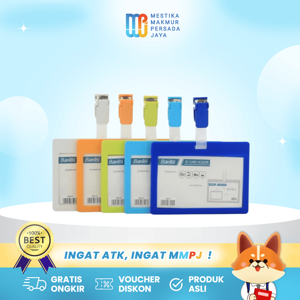 

Bantex ID Card Landscape Dengan Clip / Name Tag ID Card Holder Tempat Kartu Nama
