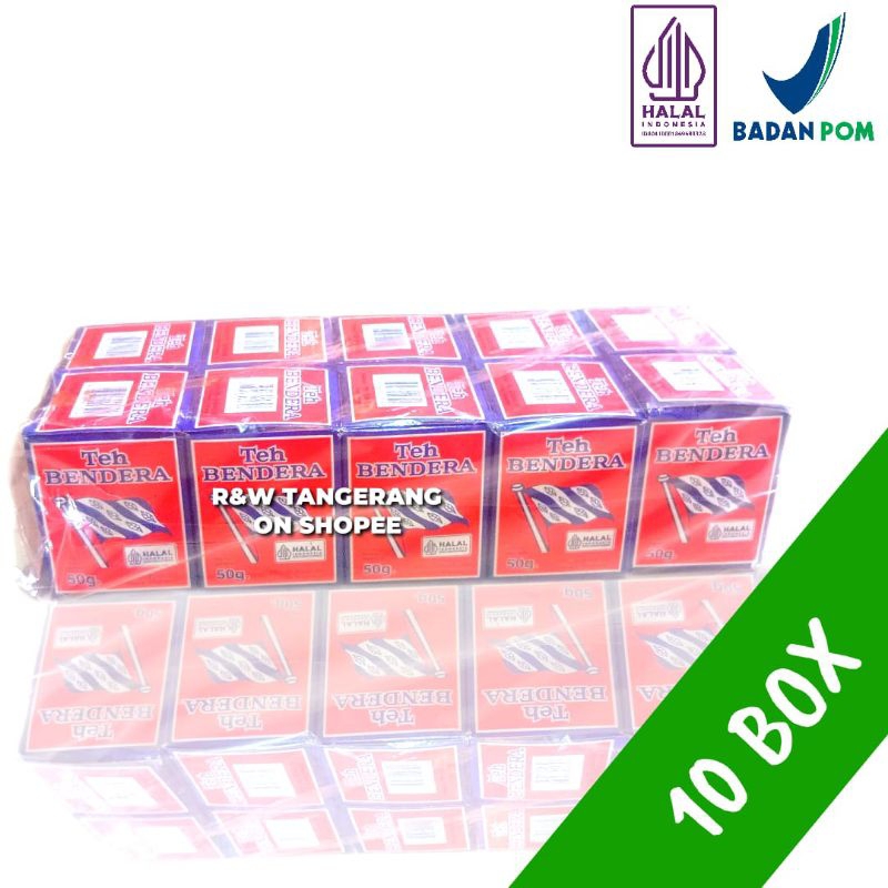 

Teh Bubuk Merk Teh Bendera 1 Pack Isi 10 Box Dan 50 Gram Per Box