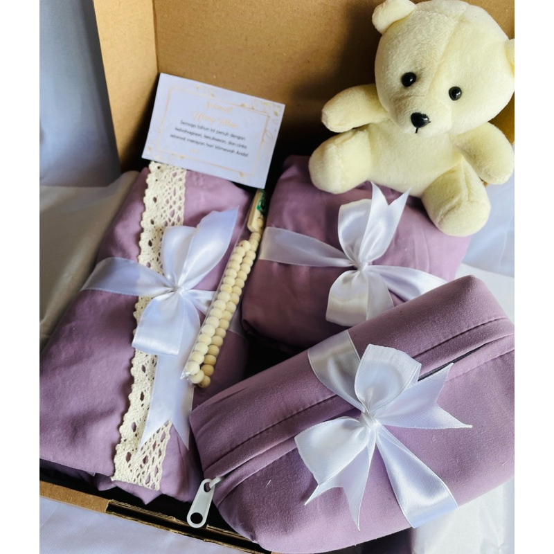 Hampers Mukena Rayon Renda, dagu resleting, kado cewek kado mukena