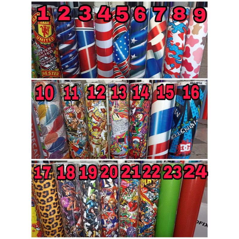 

Sticker FunFix Motif Bendera / Kartun Karakter (Roll)