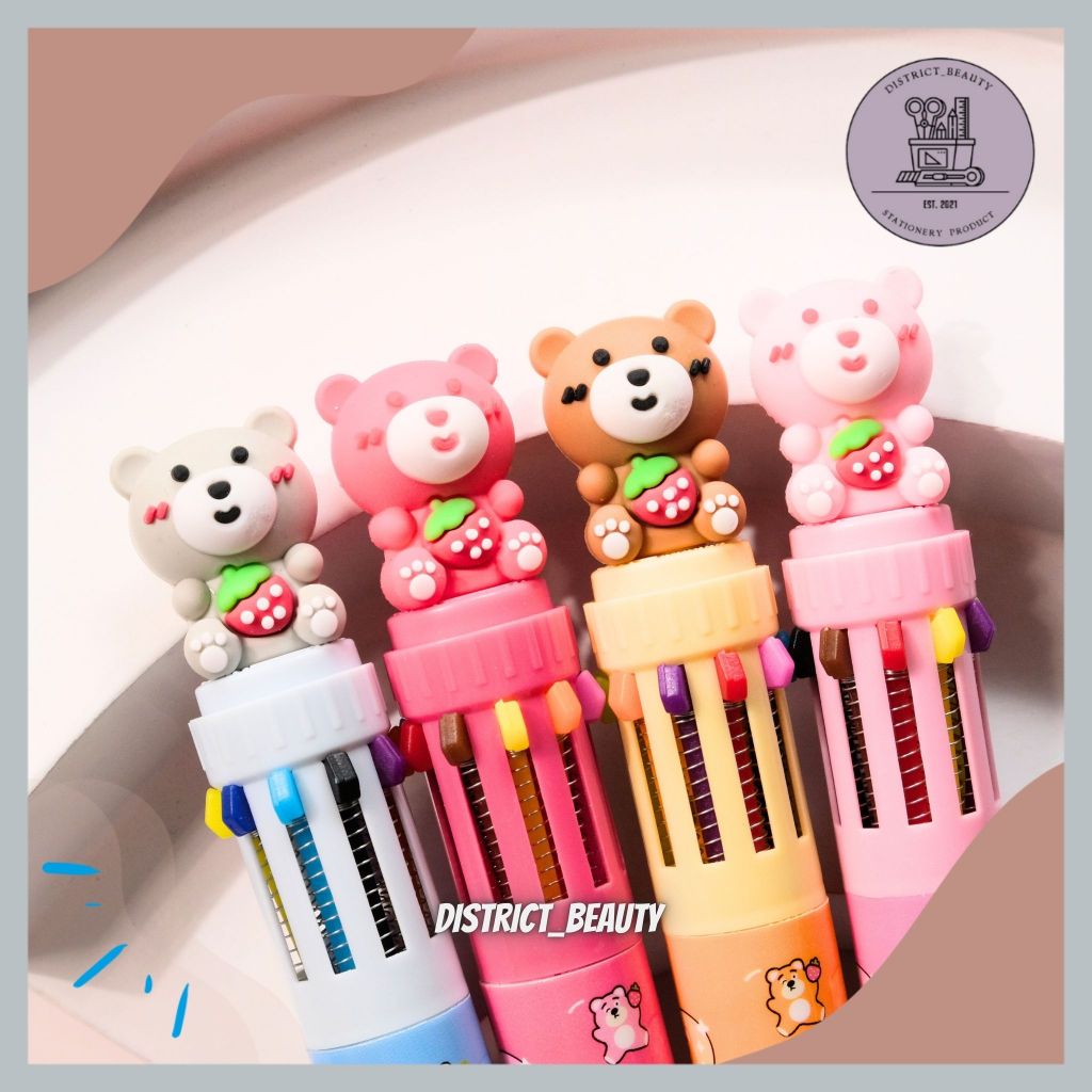 

PULPEN 10 WARNA LOTSO PEN CETEK WARNA WARNI LOTSO BEAR PULPEN CETEK 10 WARNA BERUANG PINK LUCU TERMURAH