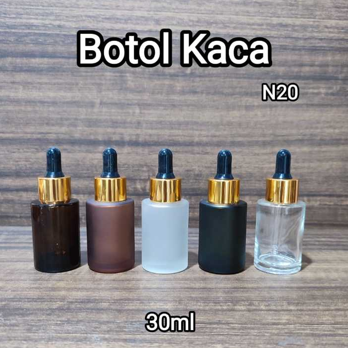 Botol Dropper Serum Pipet Kaca 30ml For Cosmetic Treatment Skincare Botol serum Botol Amber Glossy A
