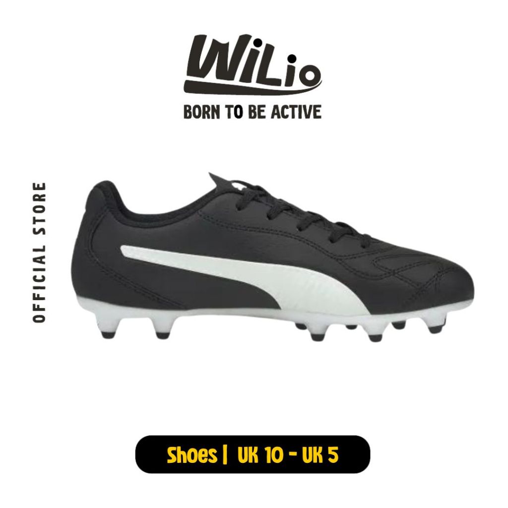 PUMA Monarch II Fg/Ag Jr Puma 10656201 - Sepatu Anak (Hitam)