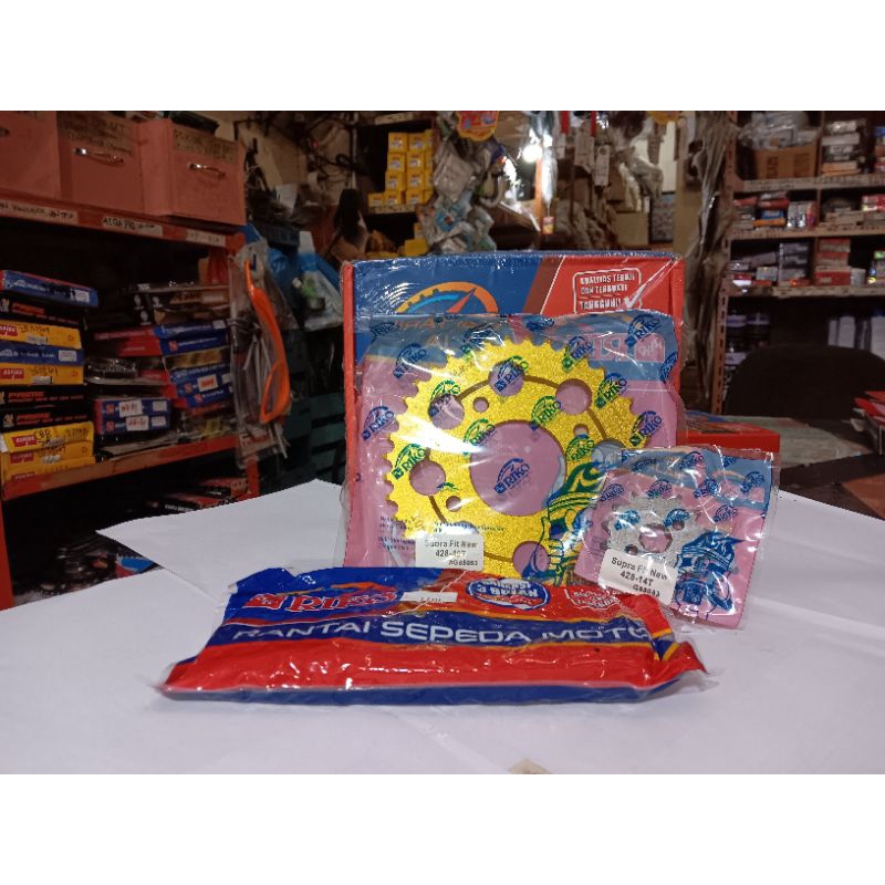 GEAR SET RIKO 40T SUPRA X 125 SUPRA FIT NEW REVO 110 REVO ABSOLUTE SUPRA X 125 FI INJEKSI REVO FIT F