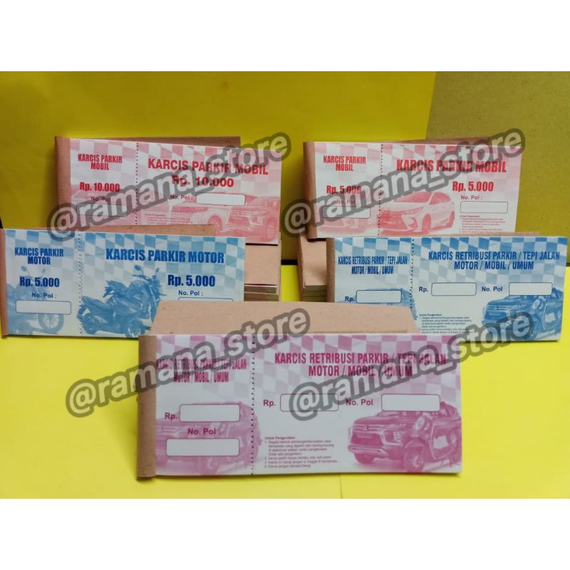 

READY STOCK KARCIS/KUPON JALAN SEHAT/PARKIR MOBIL/MOTOR NOMINAL 3 RB, 5 RB,10 RB , UMUM
