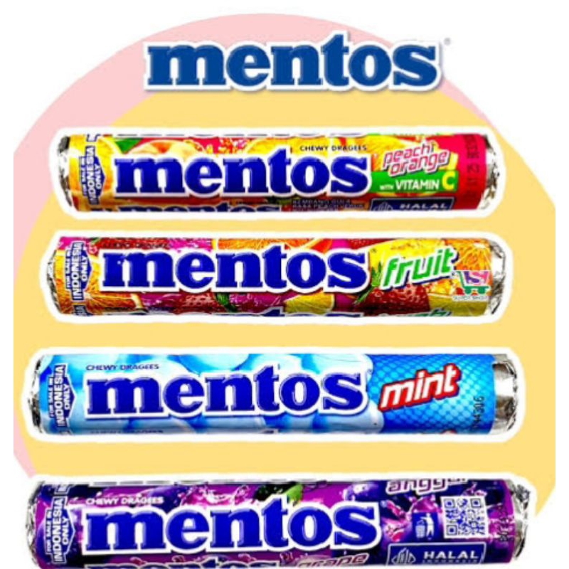 

Mentos Roll Batangan Eceran Per Batang 29gr