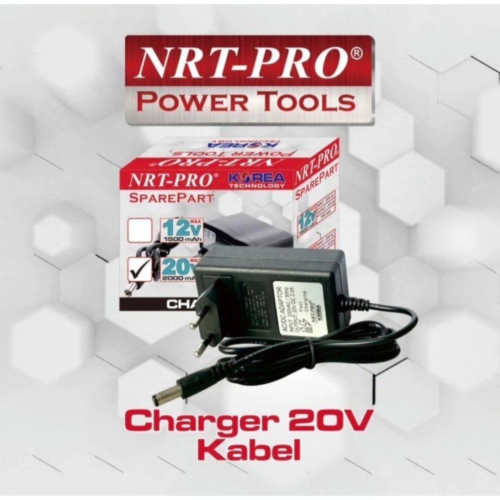 Charger 20V NRT PRO ORI - cas baterai 20V nrt pro