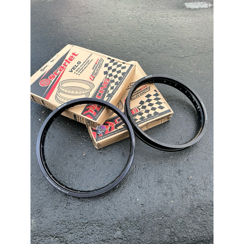 velg scarled lingkaran velg scarled ring 17 ukuran 160/185 hitam velg ring 15 160/185