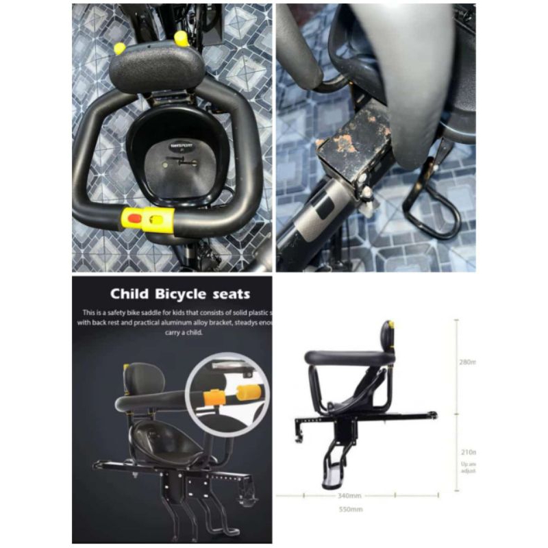 preloved second bekas pakai kursi bonceng depan untuk anak atau bayi sepeda lipat atau sepeda gunung