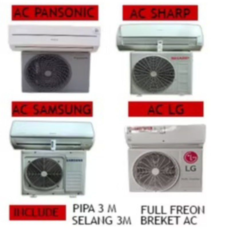 AC Second LG Sharp Panasonic 1/2 pk 1pk BERGARANSI BERKUALITAS