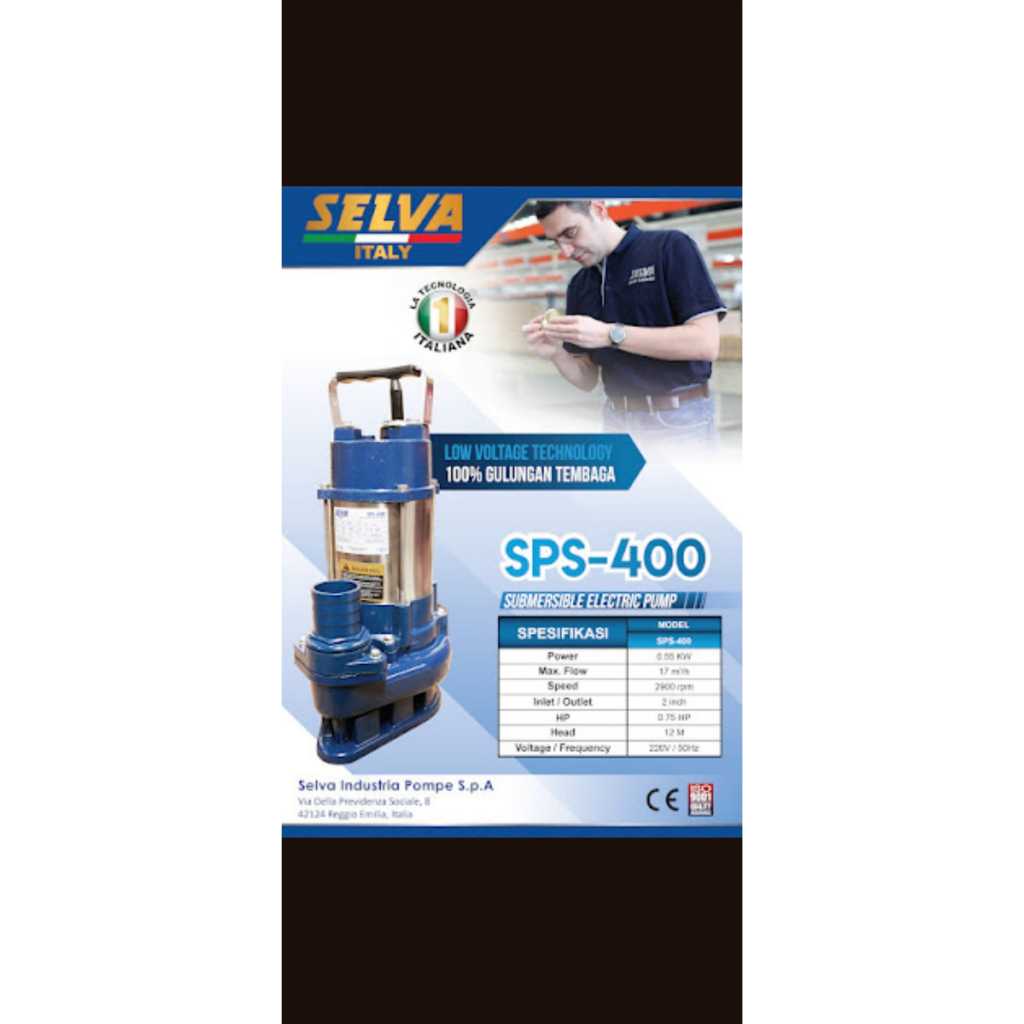 Pompa Air Celup Celub Satelit 0.75 " Submersible Pump SELVA SPS400