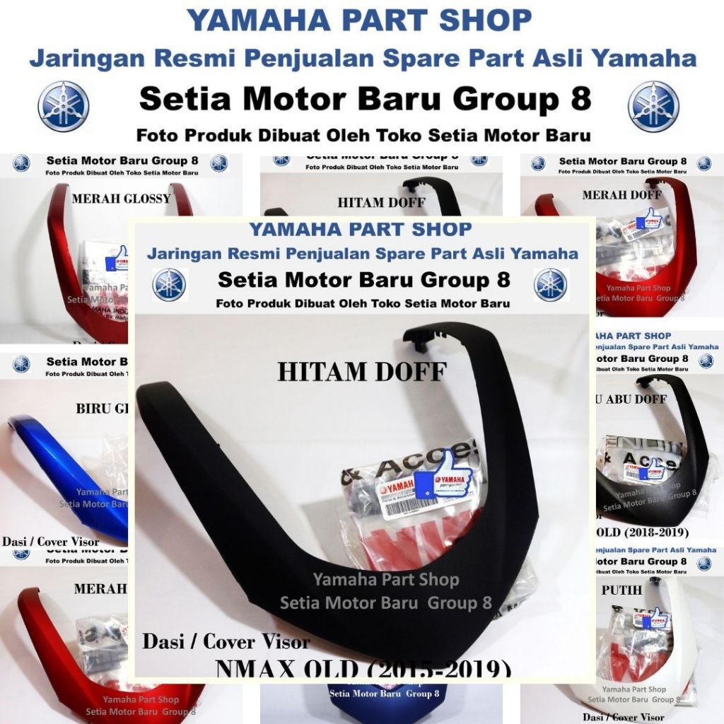 Cover Dasi Alis Visor Winshield Nmax N Max Old Hitam Putih Biru Merah Abu Abu Glossy Doff Ori Yamaha