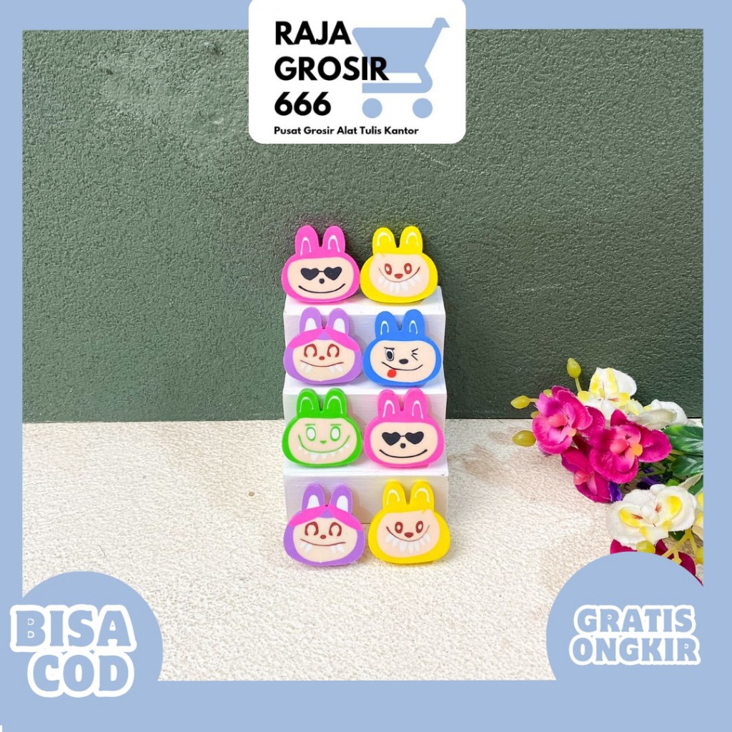 

PENGHAPUS GEPENG KEPALA LABUBU ISI 4 PCS ER-1715 ERASER HAPUSAN LUCU IMUT KADO UNIK SOUVERNIR TERMURAH