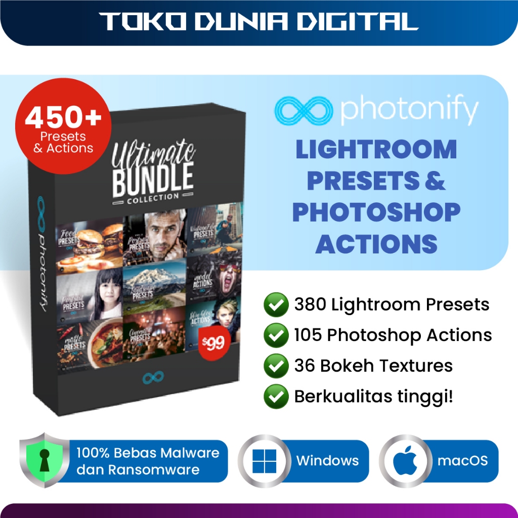 450+ Lightroom Presets dan Photoshop Action PHOTONIFY