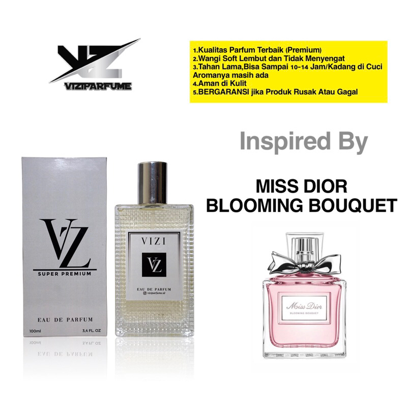 VIZI PARFUM Inspired By Miss Dior Blooming Bouquet,Parfum Tahan Lama