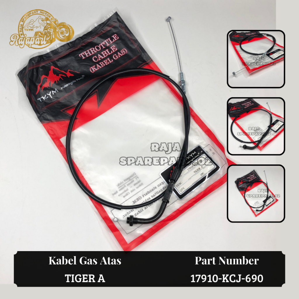 KABEL GAS TIGER 2000 BAGIAN ATAS TALI GAS TIGER KCJ MERK TAKAYAMA
