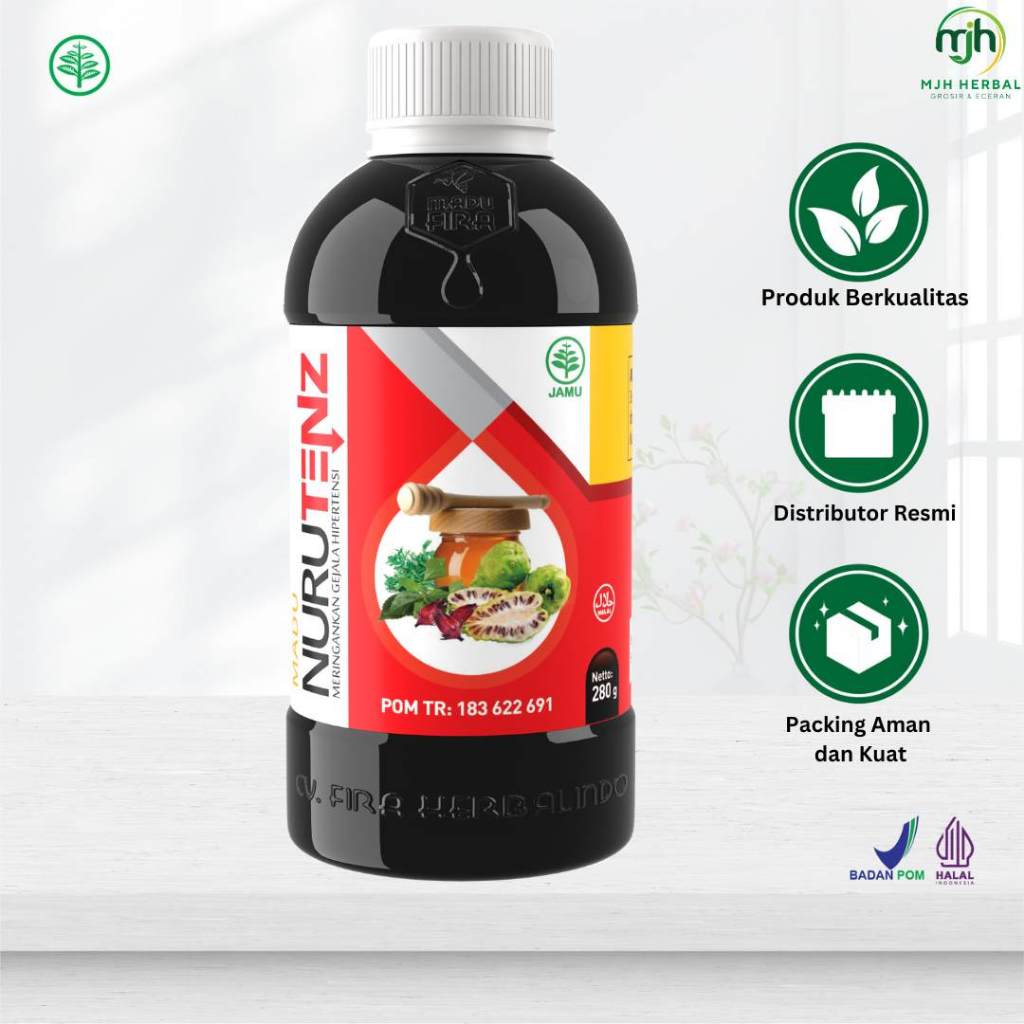 

Madu Nurutenz Obat Darah Tinggi Atau Hipertensi 280gr MFC