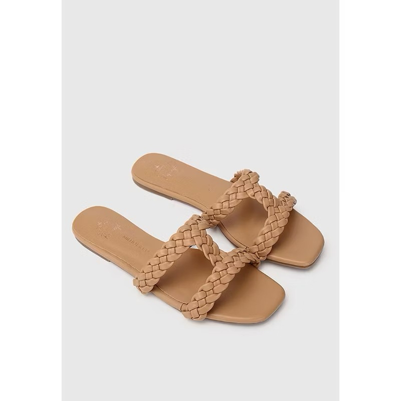 𝙉𝙀𝙒 Milliot & Co Disney Princess Rapunzel My New Dream Sandals Khaki Brown Flip Flops