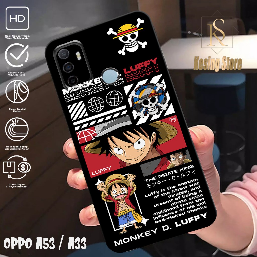 Case Oppo A53 / A33 - Casing Oppo A53 / A33 ONE PIECE - Casing Hp  - Silokon Hp - Case Terbaru - Cas