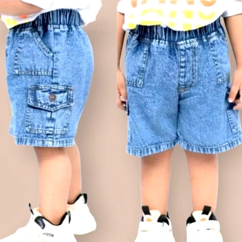 [moon baby]Celana levis pendek cargo anak celana levis anak laki laki